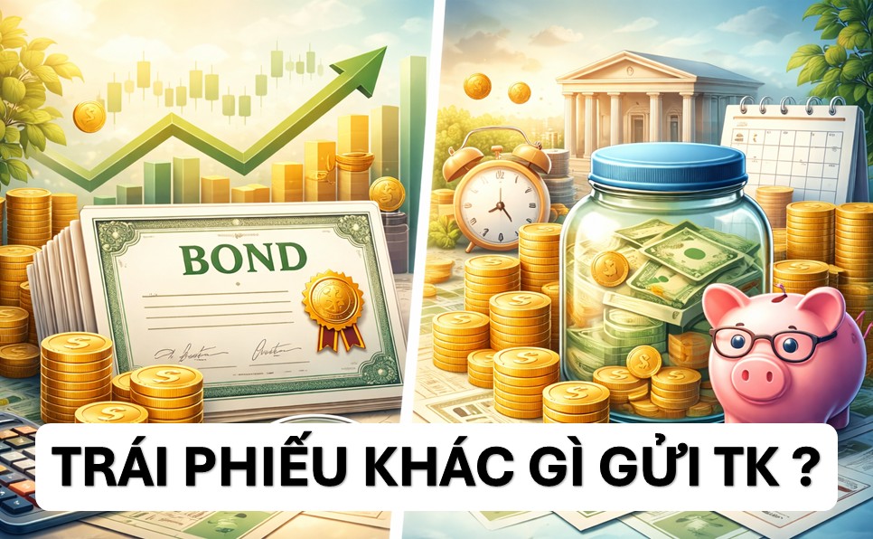 Trái phiếu khác gì gửi tiết kiệm