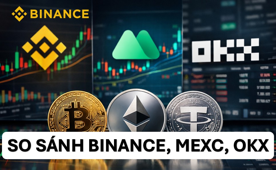 So sánh Binance vs MEXC vs OKX – Sàn nào phù hợp người mới?