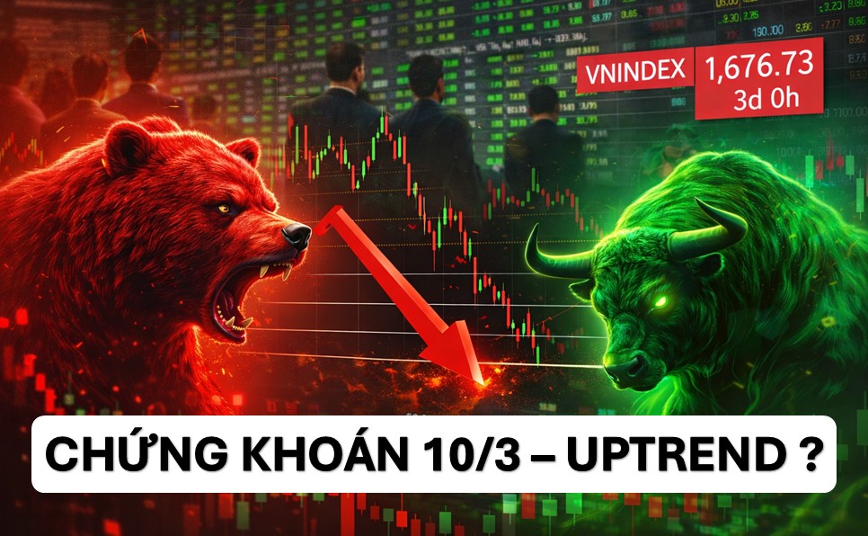 Chứng khoán Việt Nam ngày 10 tháng 3 – Đừng thấy thị trường xanh mà ngỡ Uptrend