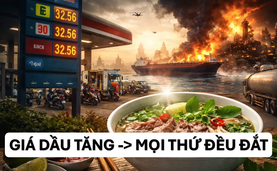 Khi dầu tăng vì chiến tranh Iran Từ xăng đến bát phở ở Việt Nam sẽ đắt lên thế nào