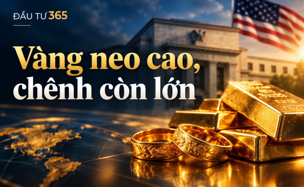 Giá vàng miếng, vàng nhẫn sáng 6/10 giữ vùng cao: chênh lệch trong nước - thế giới và xác suất Fed