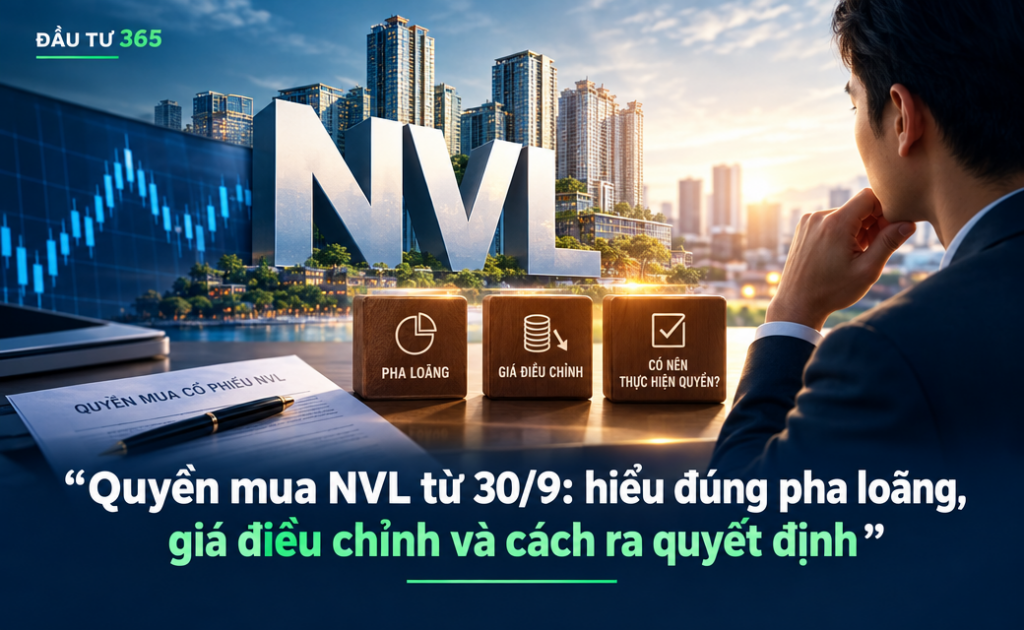 Quyền mua NVL từ 30/9: hiểu đúng pha loãng, giá điều chỉnh và cách ra quyết định